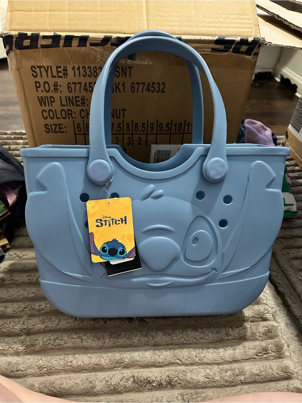Bioworld Light Blue Disney Stitch Silicone Tote